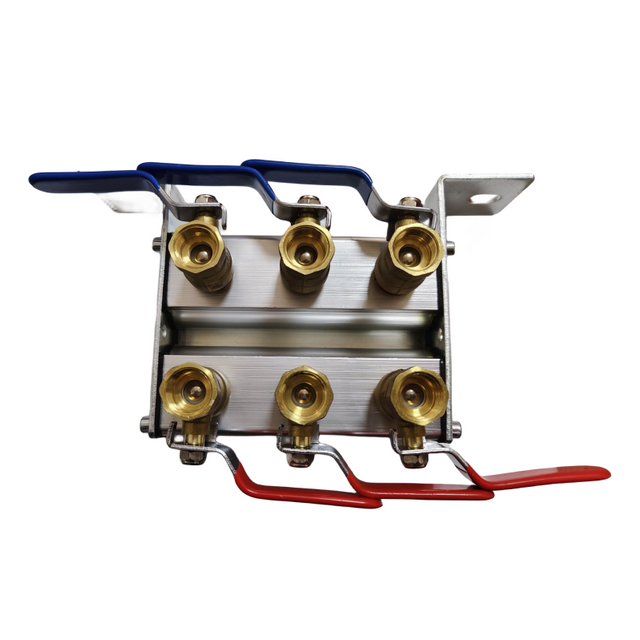 铝制双层水分配器用于注塑机器